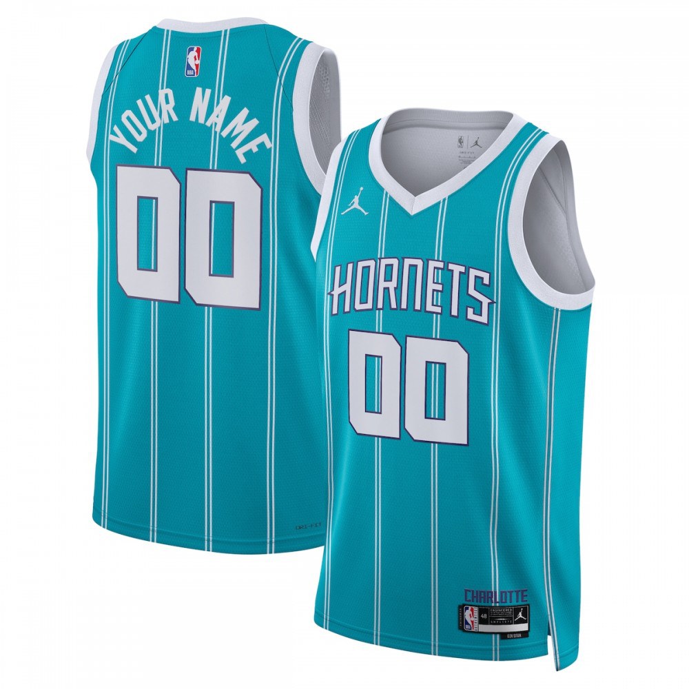Charlotte Hornets Jordan Brand Unisex 2022/23 Swingman Custom Jersey Teal - Icon Edition-Pro Kit Vault | Brand New 26/27 Sports Jerseys